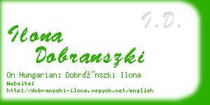 ilona dobranszki business card